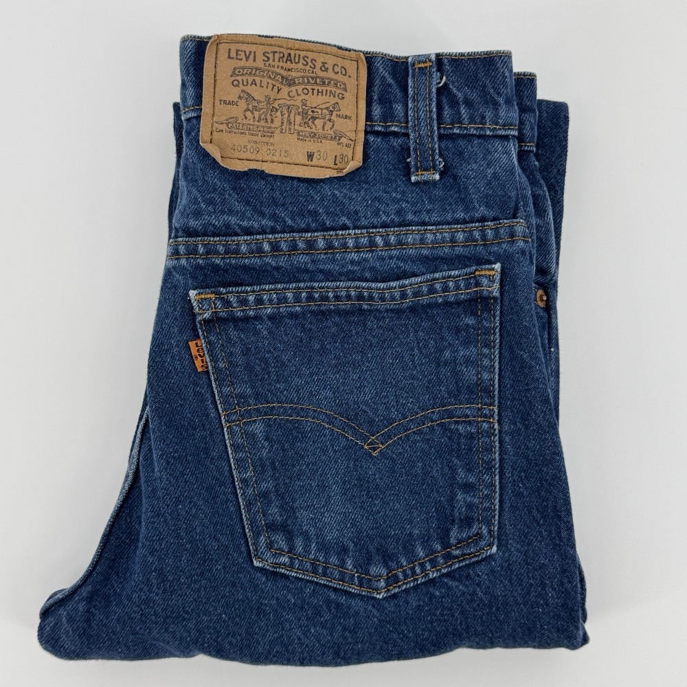 Vintage Levi's 509 40509-0215 Orange Tab USA Made Jeans W30 L30 80s Workwear